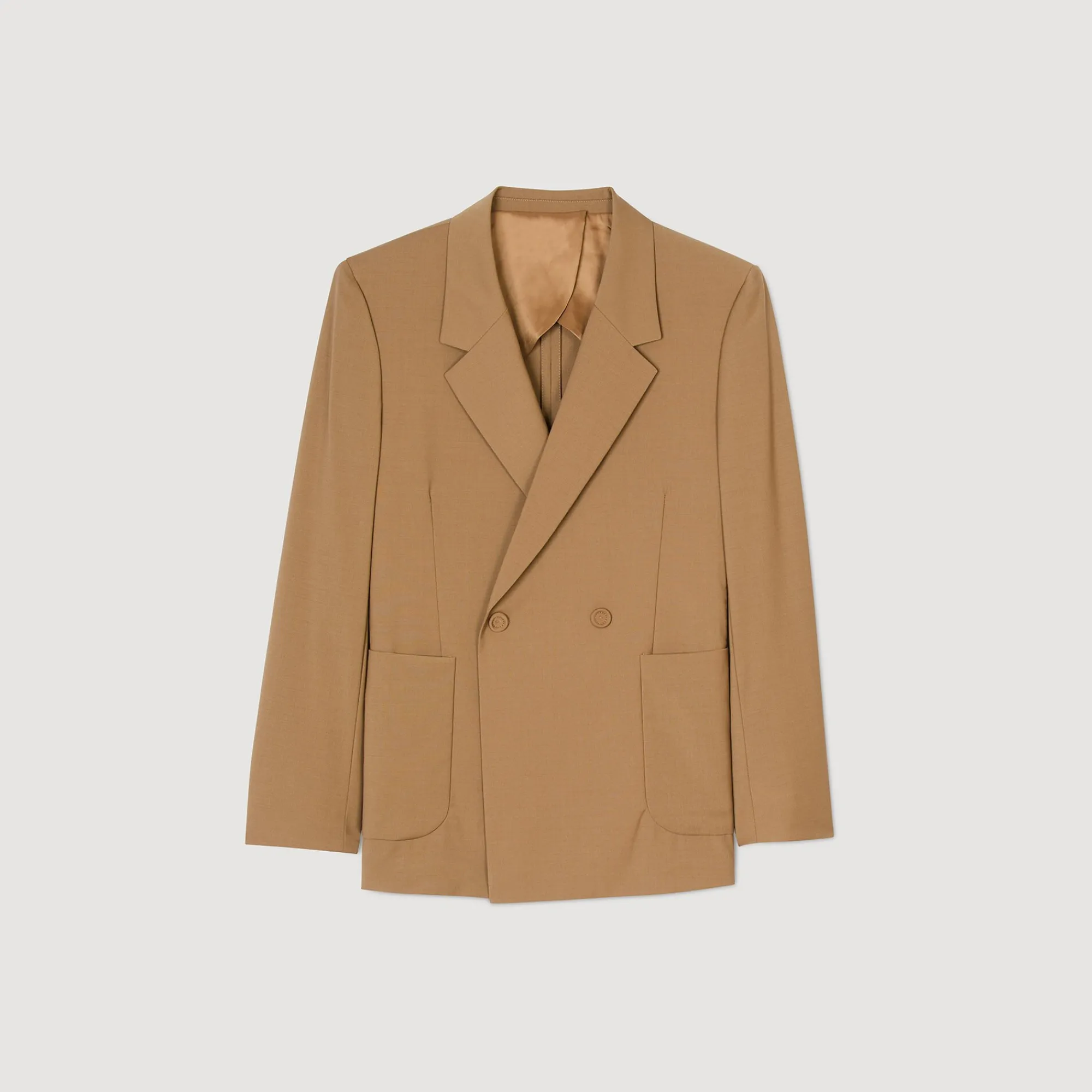 Vestes|Costumes & Smokings*SANDRO Veste De Costume Croisée Camel