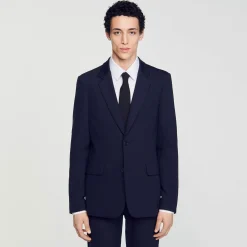 Costumes & Smokings|Vestes*SANDRO Veste De Costume En Jersey Marine