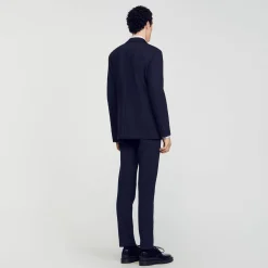 Costumes & Smokings|Vestes*SANDRO Veste De Costume En Jersey Marine