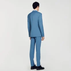 Costumes & Smokings|Vestes*SANDRO Veste De Costume En Laine Bleu Gris