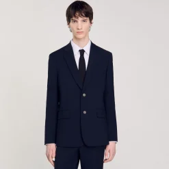 Costumes & Smokings|Vestes*SANDRO Veste De Costume En Laine Marine
