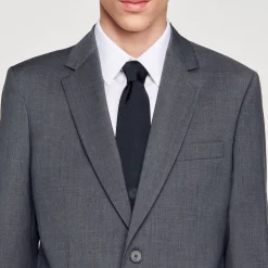 Costumes & Smokings|Vestes*SANDRO Veste De Costume En Laine gris chiné