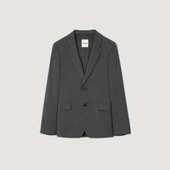 Costumes & Smokings|Vestes*SANDRO Veste De Costume En Laine gris chiné