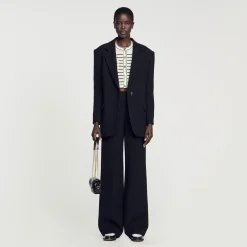 Manteaux|Costumes*SANDRO Veste De Costume En Tweed Noir