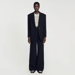 Manteaux|Costumes*SANDRO Veste De Costume En Tweed Noir
