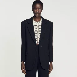 Manteaux|Costumes*SANDRO Veste De Costume En Tweed Noir