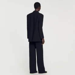 Manteaux|Costumes*SANDRO Veste De Costume En Tweed Noir