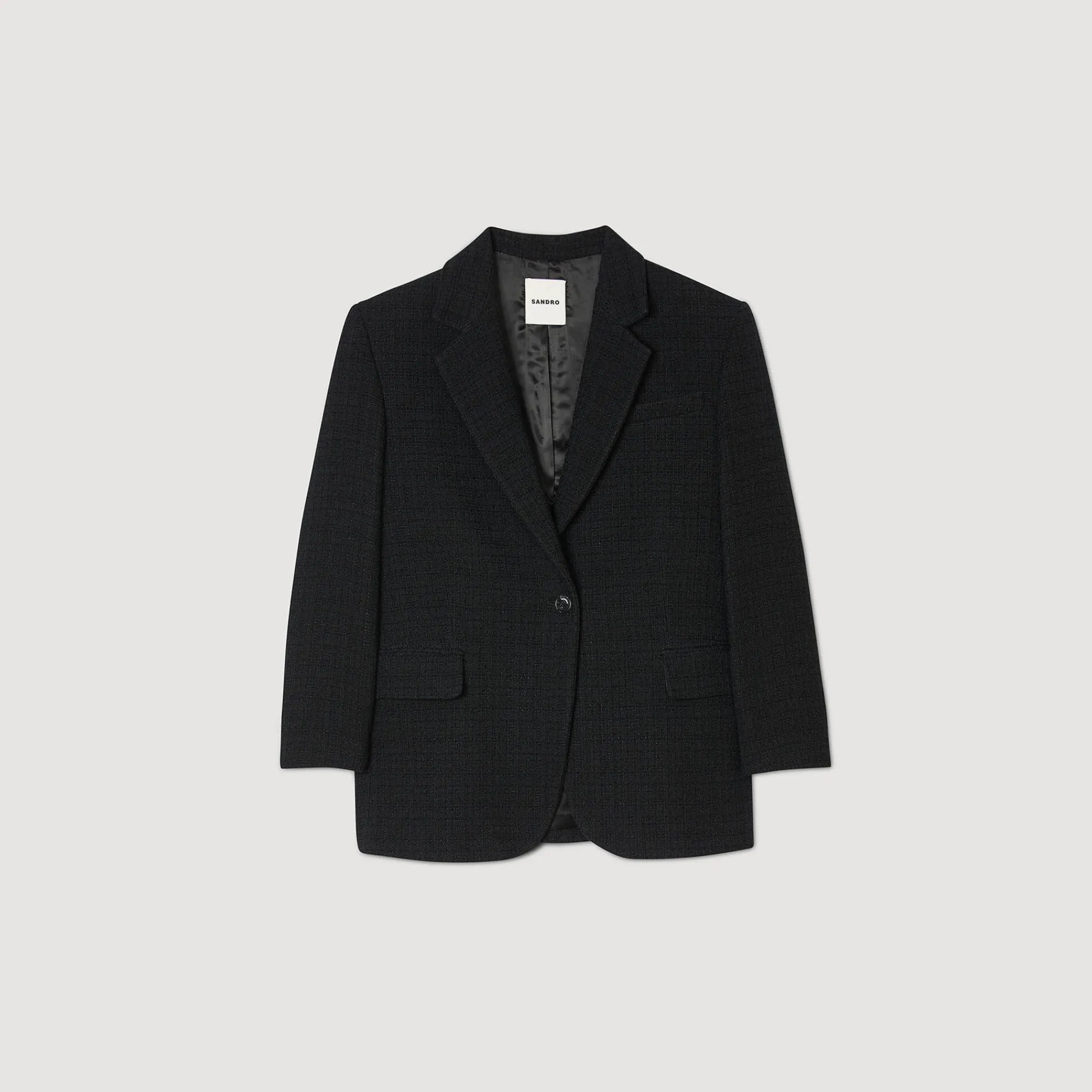Manteaux|Costumes*SANDRO Veste De Costume En Tweed Noir