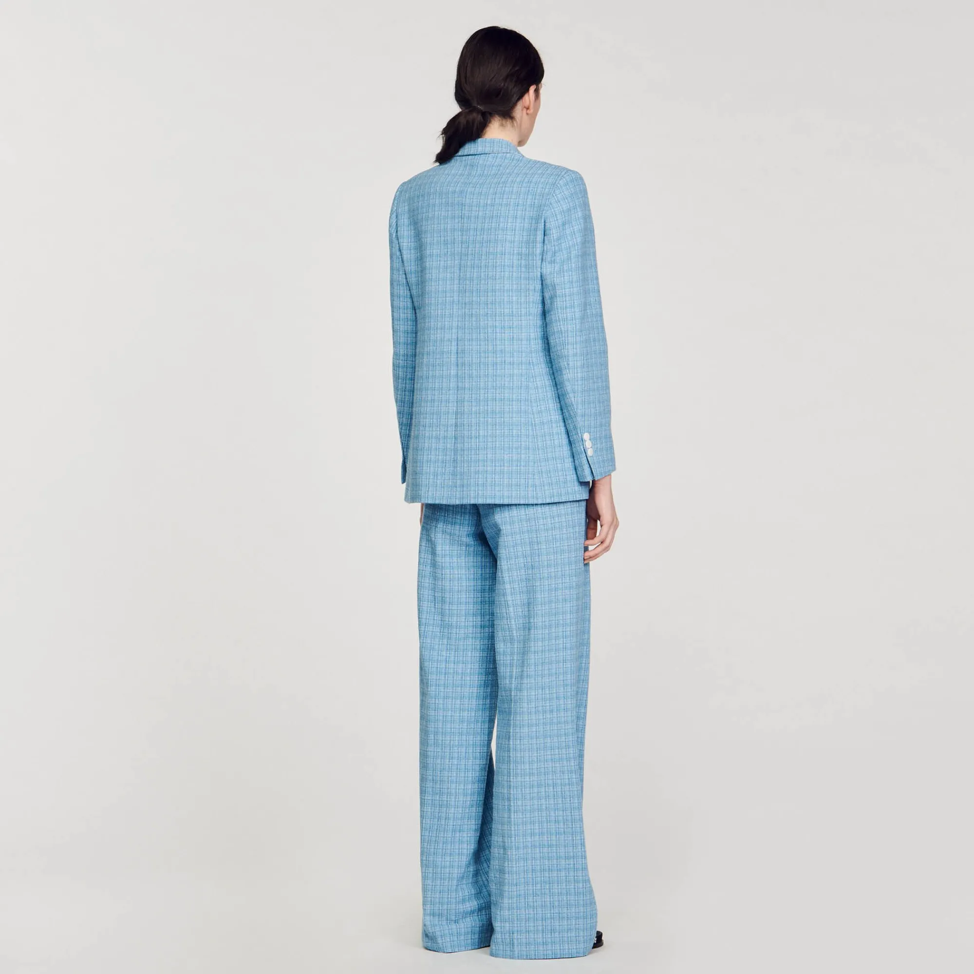 Costumes|Blousons & Vestes*SANDRO Veste De Costume En Tweed Bleu