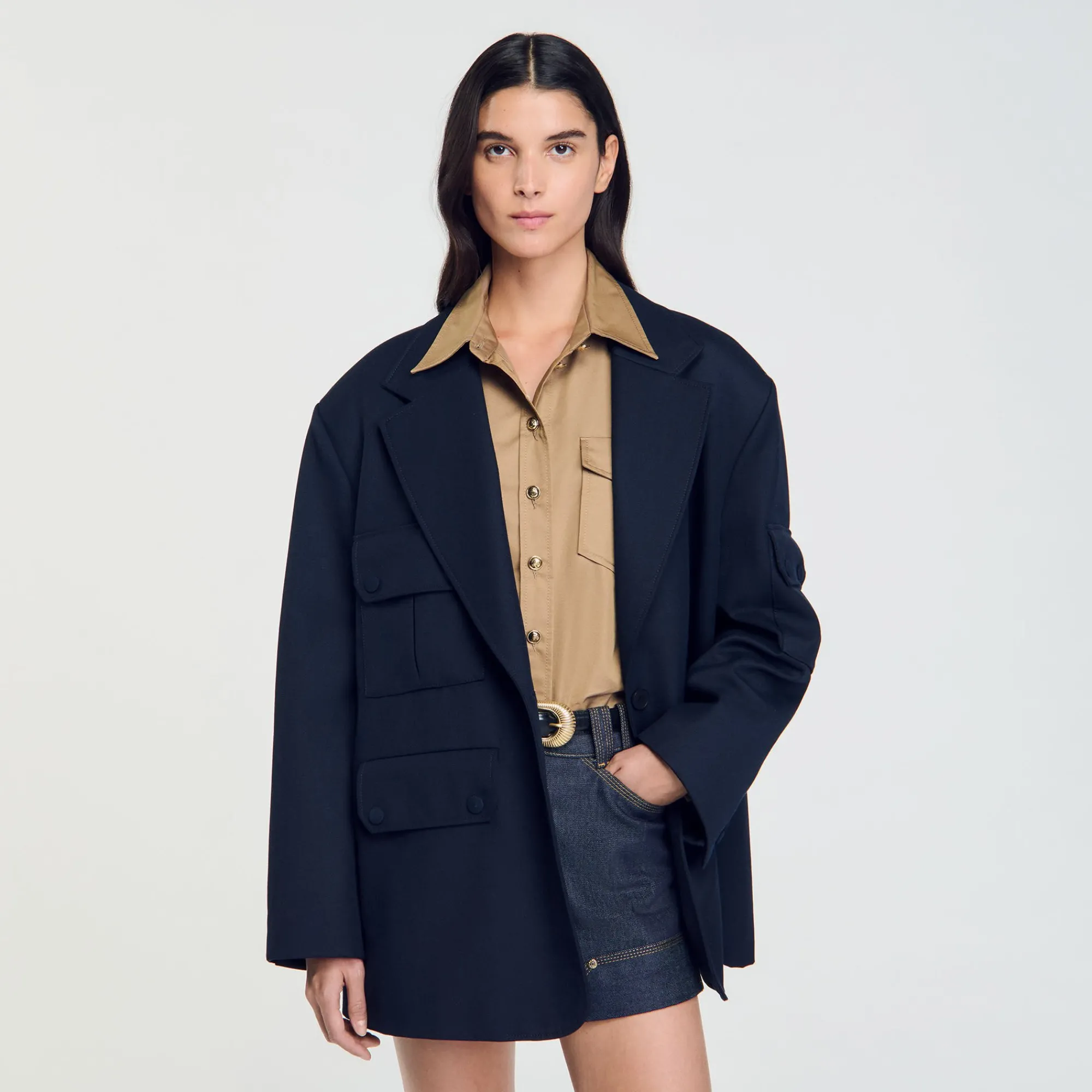 Costumes|Ensembles*SANDRO Veste De Costume Oversize Marine
