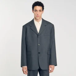 Vestes|Costumes & Smokings*SANDRO Veste De Costume Oversize Gris