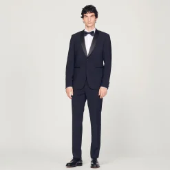 Costumes & Smokings|Vestes*SANDRO Veste De Smoking Avec Satin Marine