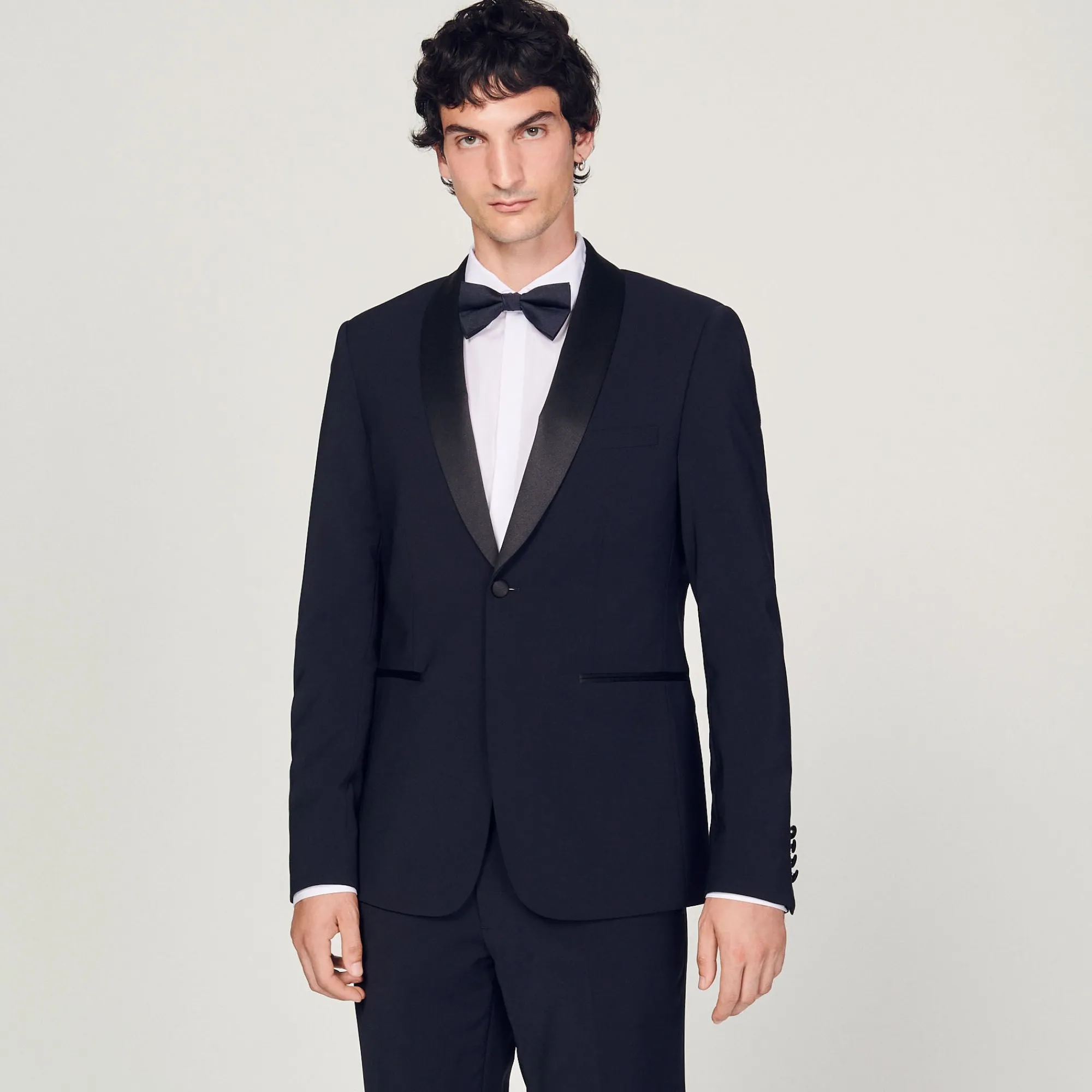 Costumes & Smokings|Vestes*SANDRO Veste De Smoking Avec Satin Marine