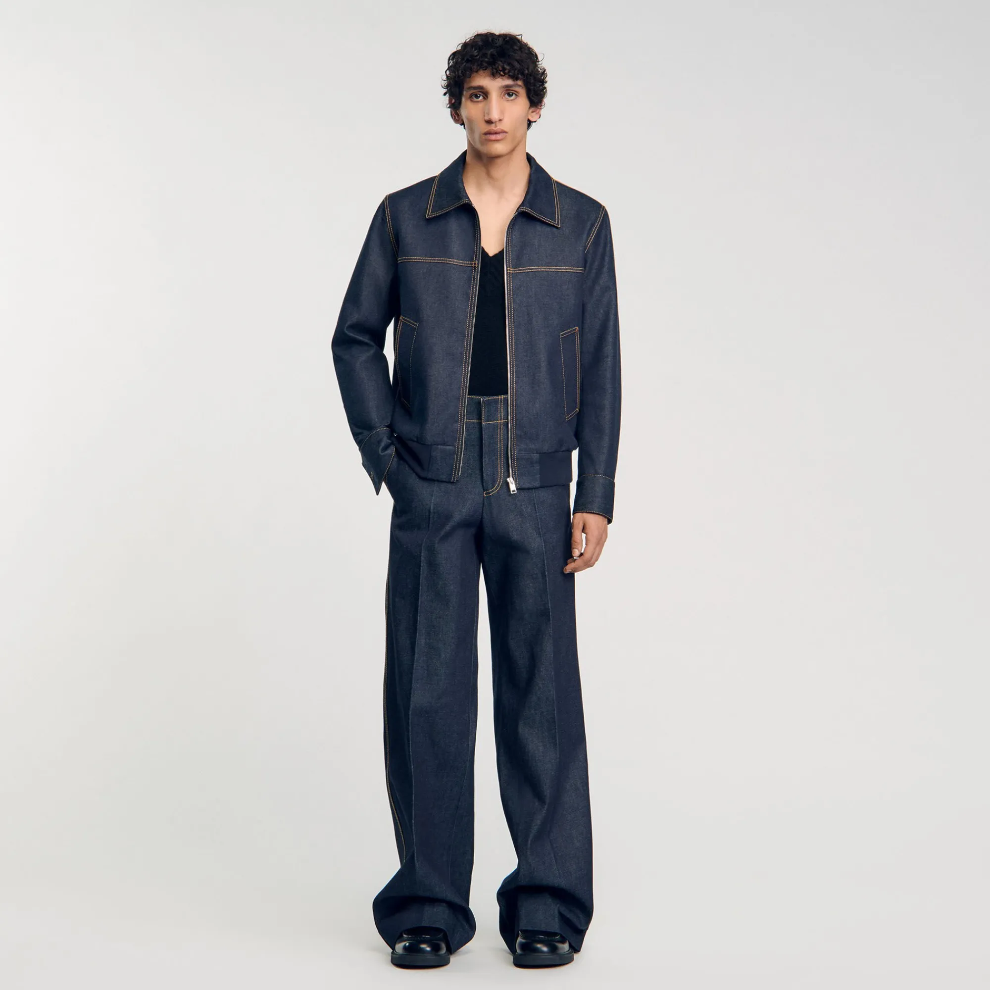 Manteaux & Blousons*SANDRO Veste En Jean Denim