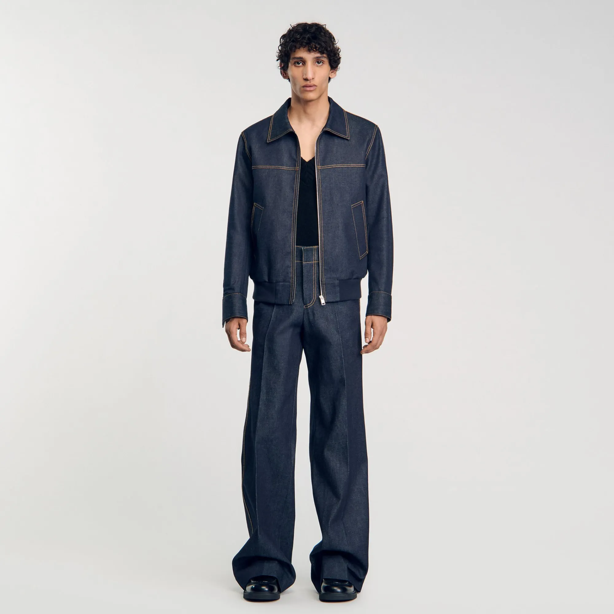 Manteaux & Blousons*SANDRO Veste En Jean Denim