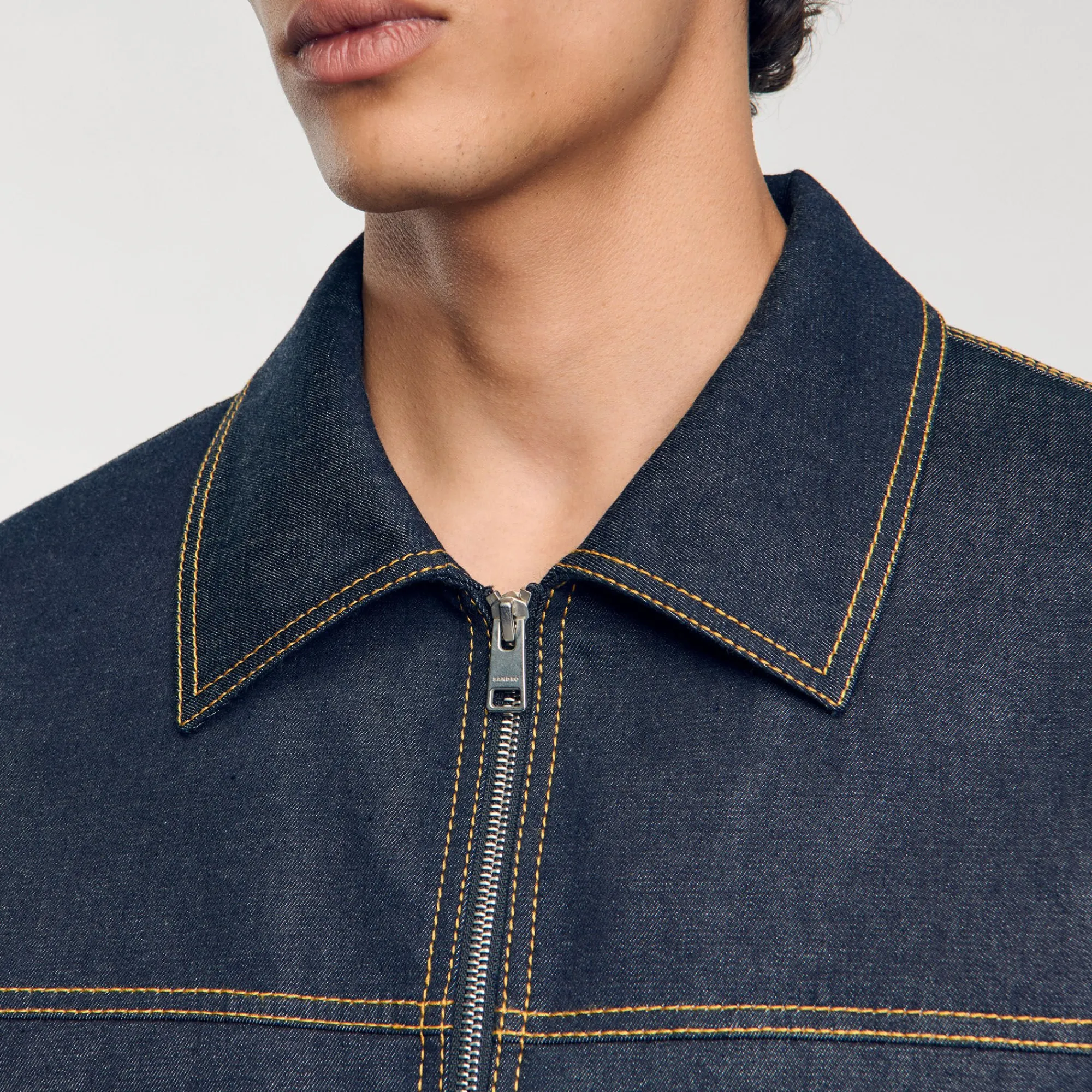 Manteaux & Blousons*SANDRO Veste En Jean Denim