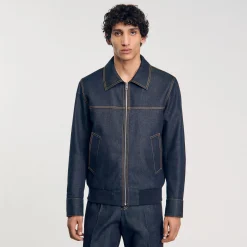 Manteaux & Blousons*SANDRO Veste En Jean Denim