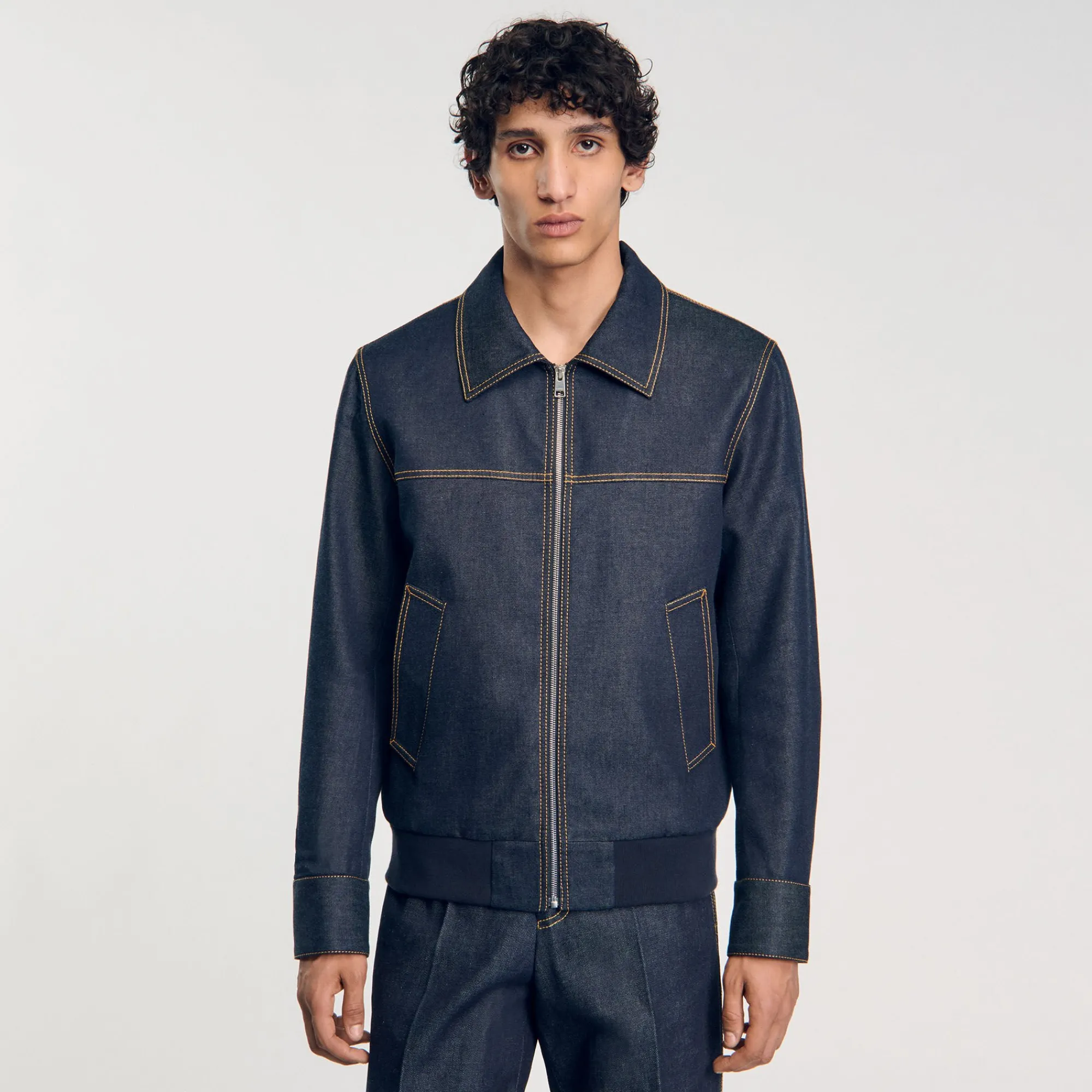 Manteaux & Blousons*SANDRO Veste En Jean Denim