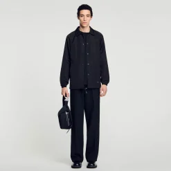 Manteaux & Blousons*SANDRO Veste En Matière Technique Noir