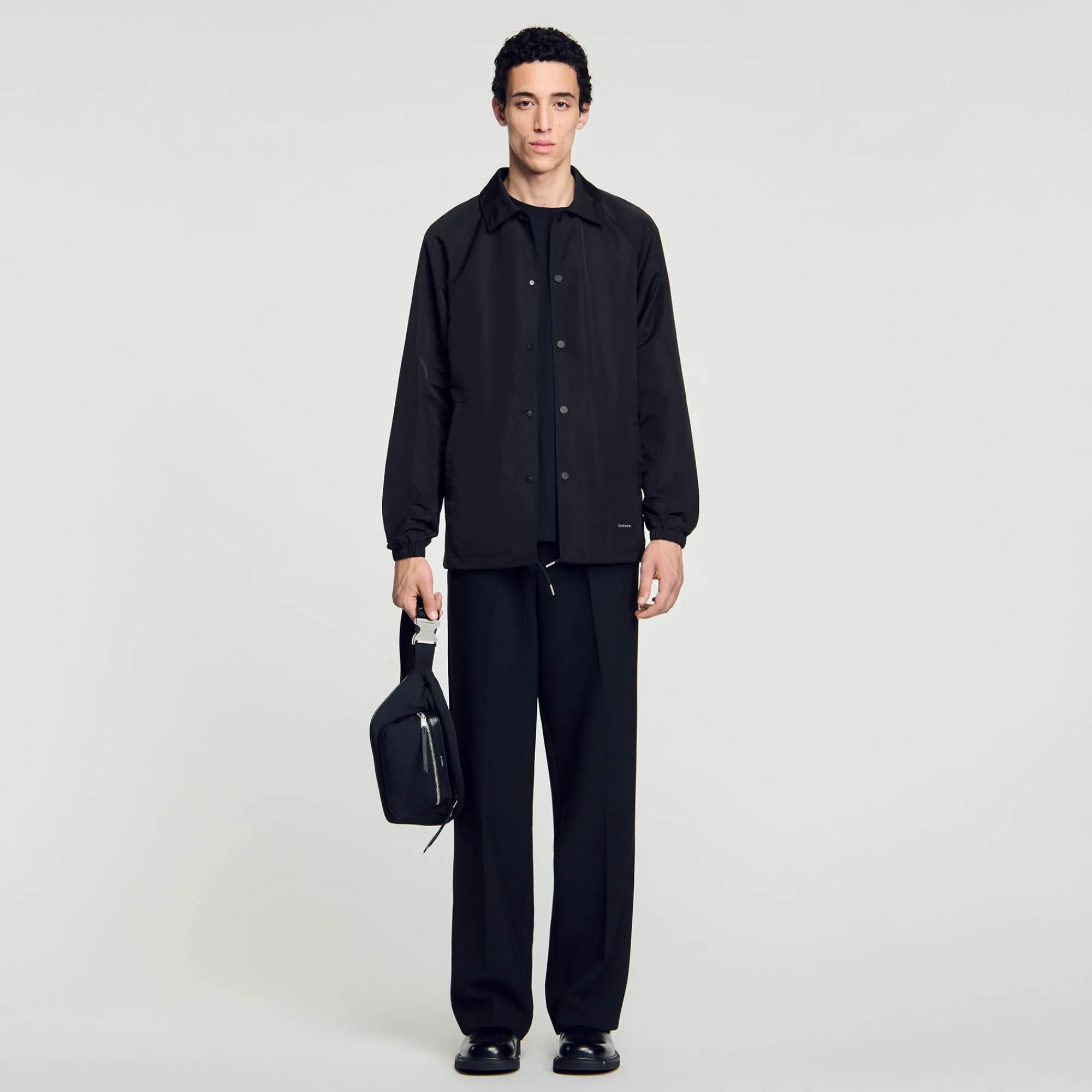 Manteaux & Blousons*SANDRO Veste En Matière Technique Noir