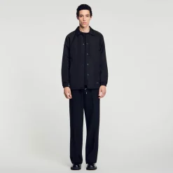 Manteaux & Blousons*SANDRO Veste En Matière Technique Noir