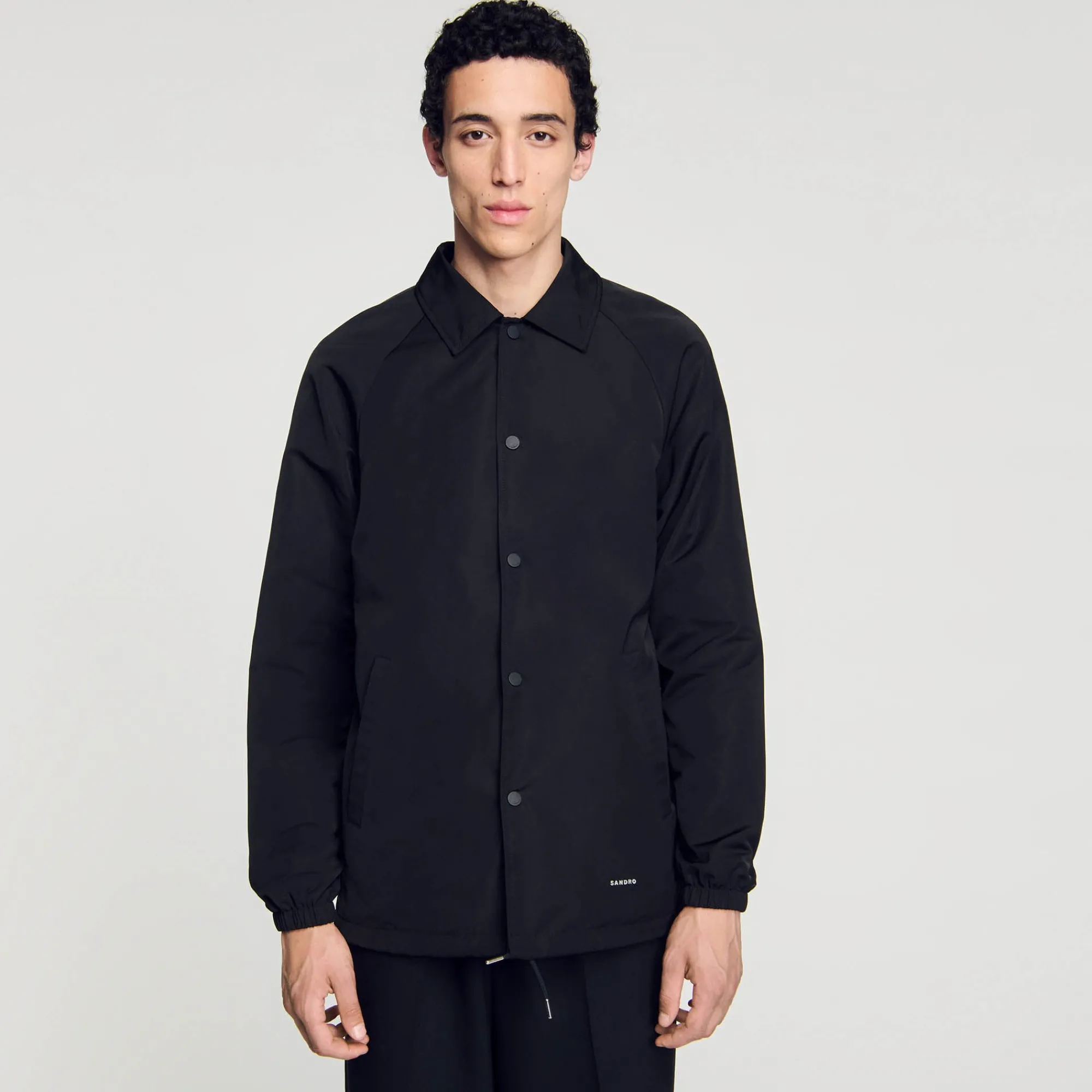 Manteaux & Blousons*SANDRO Veste En Matière Technique Noir