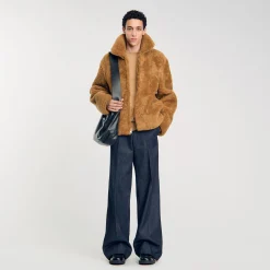 Manteaux & Blousons*SANDRO Veste Shearling Camel