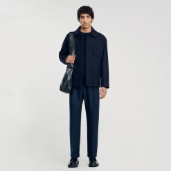 Manteaux & Blousons*SANDRO Veste Worker Marine