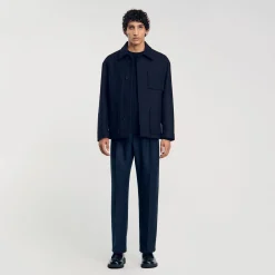 Manteaux & Blousons*SANDRO Veste Worker Marine