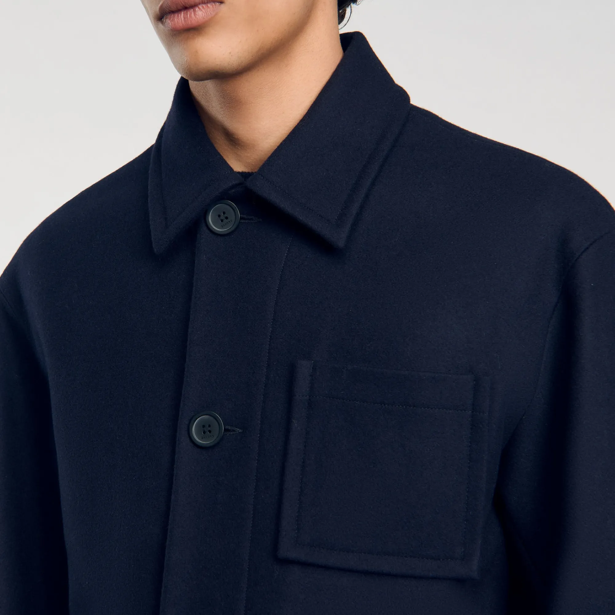 Manteaux & Blousons*SANDRO Veste Worker Marine