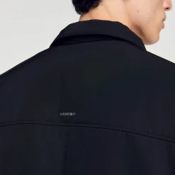 Manteaux & Blousons*SANDRO Veste Zippée Ouatinée Noir